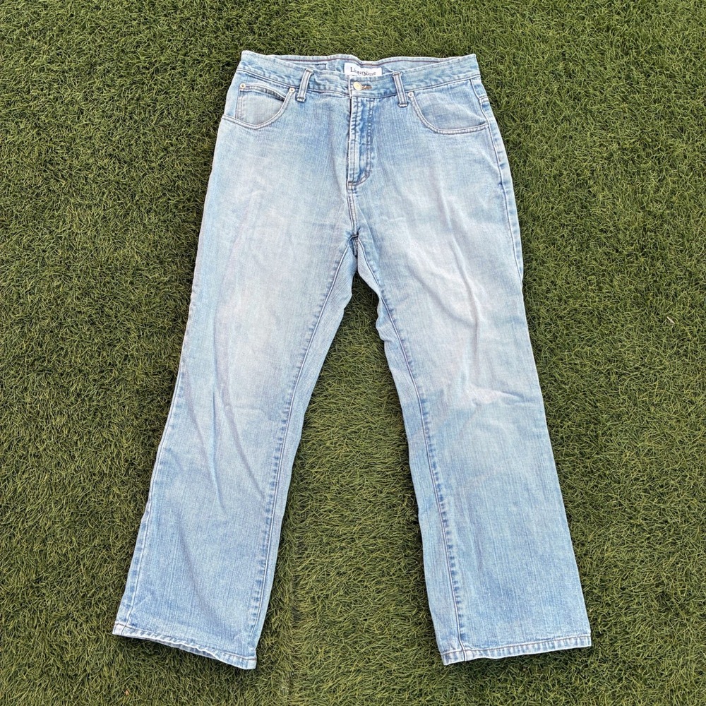 Vintage Linea Dome Light Wash 100% Cotton Straight Leg Jeans Sz 32x27 Faded 90s